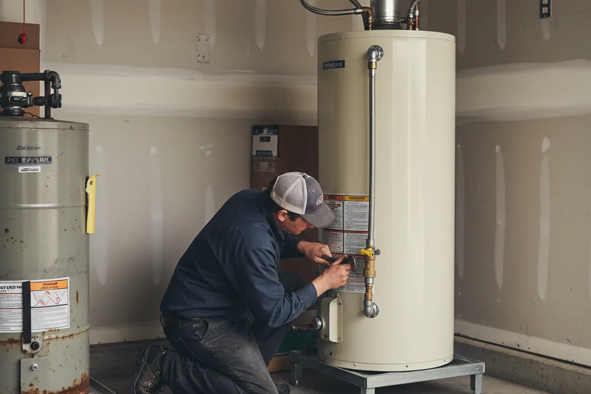 Water heater and shutoff valve replacement in Farley
